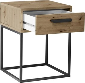Nočný stolík s 1 zásuvkou Suna, dub artisan