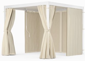 LuminaHaven Pergola 3x3 so závesmi a moskytiérou