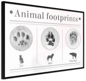 Artgeist Plagát - Footprints [Poster] Veľkosť: 90x60, Verzia: Zlatý rám