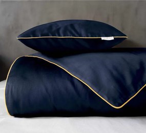 Detexpol Povlečení jednobarevní Pure Collection 100% mako satén námořnická modrá 140x200, 70x80 cm