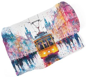 Sablio Deka Žltá električka Paint - 190x140 cm