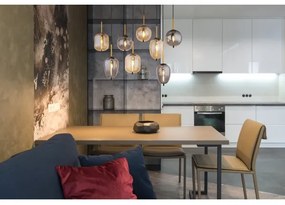 Globo 15345-8A - Luster na lanku BLACKY 8xE14/40W/230V mosadz