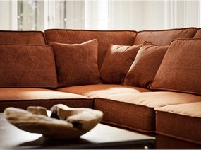 Ženilková rohová pohovka v medenej farbe (ľavý roh/do L) Kirou – Maison de Rêve