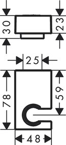 Hansgrohe Hansgrohe, držiak sprchy Porter E, matná biela, HAN-28387700