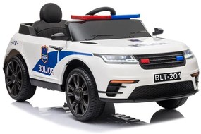 LEAN CARS ELEKTRICKÉ AUTÍČKO POLICAJNÉ BLT - BIELE  - 2x35W MOTOR - 1x12V4,5Ah BATÉRIA - 2021