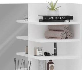 Kozmetický stolík so zrkadlom Marl,biely