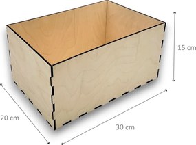 usporadejto.cz Drevený organizér do vysokého šuplíka,  VASKY - L (30 x 20 x 15 cm)