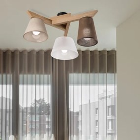 Brilagi - LED  Prisadený luster ANTHONY 3xE14/40W/230V dub