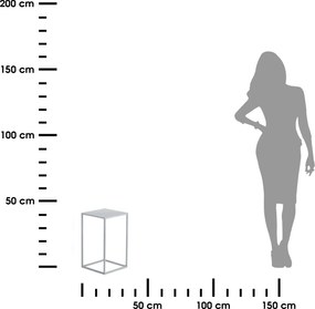STOJAN NA KVETINÁČ SIMPLE 40X24X24 CM SIVÁ