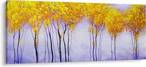 Obraz žltých stromov (120x50 cm)