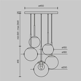Závesné svietidlo MAYTONI BASIC FORM  MOD521PL-05G
