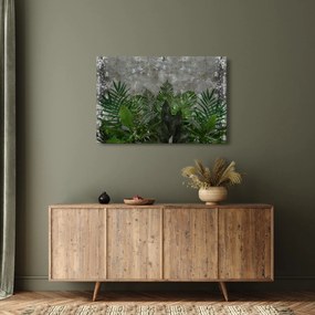 Obraz - Betónový múr s rastlinami (90x60 cm)