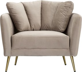 Taupe zamatové kreslo Kiev – Mauro Ferretti