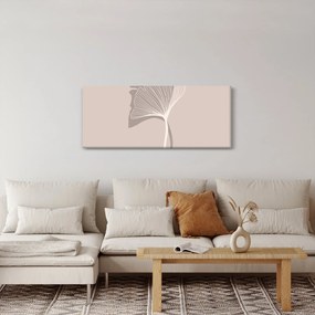 Obraz - Béžové listy N⁰4 (120x50 cm)