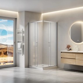 Erga Tucson, sprchový kút s posuvnými dverami 110(dvere) x 120(dvere) x 190 cm, 6mm číre sklo, chrómový profil, ERG-S02-TUCSON-D110D120-CL-CR