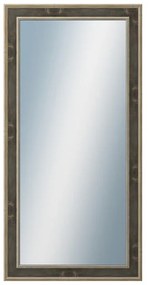 DANTIK - Zrkadlo v rámu, rozmer s rámom 60x120 cm z lišty TOOTH zlatá čierna (2780)