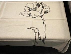 Béžový ľanový obrus SEASONS 140 x 195 cm