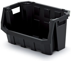 Dielenský úložný box so skosenou hranou HEAVY DUTY, čierny 58x38x34