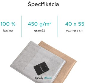 Uterák CARRARA 40x55 cm svetlo hnedý, 100% bavlna