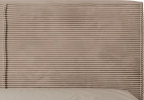 Posteľ Inez 180x200 cm, svetlo hnedá štrukturovaná látka