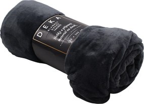 Home Elements Mikroflanelová deka, tmavý antracit