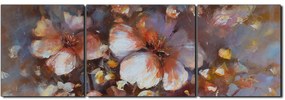 Obraz na plátne - Kvet mandlí, reprodukcia ručnej maľby - panoráma 5273C (120x40 cm)