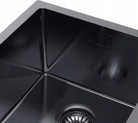 Erga HD, 1-komorový oceľový drez 370x450x210 mm, grafitová, ERG-MLS-HD3745B