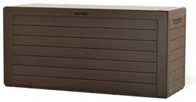 Prosperplast Úložný box WOODEBOX, 280L, 120x46x57cm, tmavo hnedá