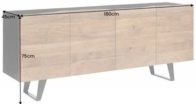 Dizajnová komoda Maalik 180 cm akácia