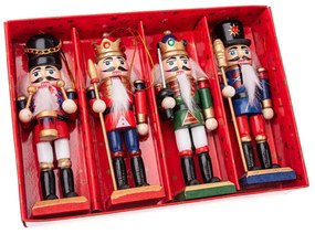 Drevené vianočné ozdoby v súprave 4 ks 12,5 cm – Dakls
