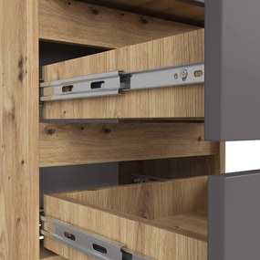 Komoda CL3 40 cm dub artisan/grafitově šedá