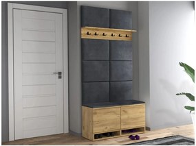 Bestent Predsieňová stena vešiaková Craft/ Grey 100x213x37cm