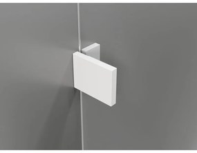 Mexen Lunar-B, výklopný sprchový kút ľavý 100 x 70 cm, 8mm číre sklo, biely profil, 832-100-070-20-00-L
