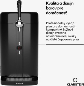 Klarstein FrostBrew pivný výčap, Tlakový systém CO2, Termo chladenie, 3-12 °C, LED displej teploty