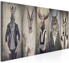 Obraz - Animal Masks Veľkosť: 120x40, Verzia: Na talianskom plátne