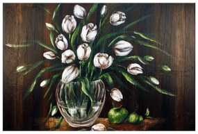 Gario Ručne maľovaný obraz Maľované tulipány Rozmery: 100 x 70 cm