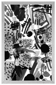 Plagát čiernobiela pop art abstrakcia - 30x45 black