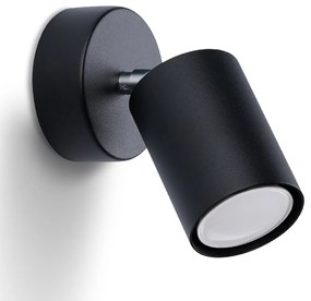 Bodové svietidlo Lemmi, 1x čierne kovové tienidlo, (možnosť polohovania)