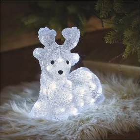 EMOS DCFC06 vianočná dekorácia - jelenček 40 LED V27cm 2,1W studená biela, IP44, časovač, adaptér