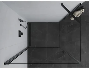 Mexen Pretoria sprchovací kút 70x100cm, 6mm sklo, čierny profil-číre sklo, 852-070-100-70-00