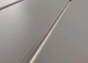 Záhradný stôl HWC-N40, hliník, 140x80cm - svetlo sivá