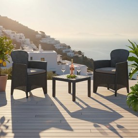 Záhradný set AKITA, 3-dielny, antracitová I.P.A.E-Progarden