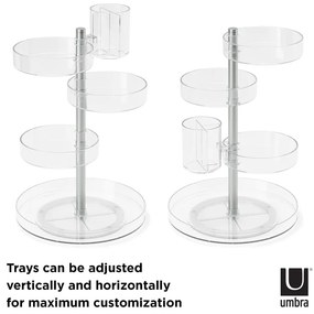 Otočný plastový kúpeľňový organizér na kozmetiku Pirouette – Umbra