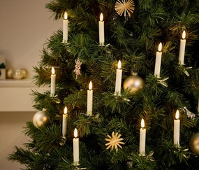 LED sviečky na vianočný stromček, 12 ks