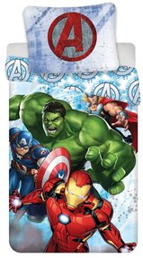 Detské bavlnené obliečky Jerry Fabrics Avengers Heroes, 140 x 200 cm