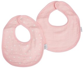 Ružové mušelínové podbradníky v súprave 2 ks – Bébé Douceur