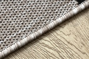 Koberec SIZAL FLOORLUX 20608 strieborný / čierny