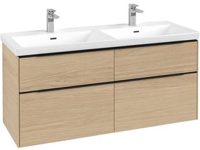 VILLEROY &amp; BOCH Subway 3.0 závesná skrinka pod dvojumývadlo, 4 zásuvky, 1272 x 478 x 429 mm, Nordic Oak, C56801VJ