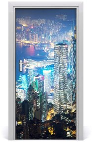 Fototapeta samolepiace na dvere Hong kong noc 85x205 cm