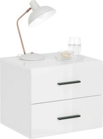 XXXLutz NOČNÝ STOLÍK, biela, 50/42,8/41,6 cm Hom`in - Spálňové sety - 001803069014
